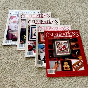 Lot of 5 vintage Celebrations magazines